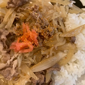 我が家の牛丼